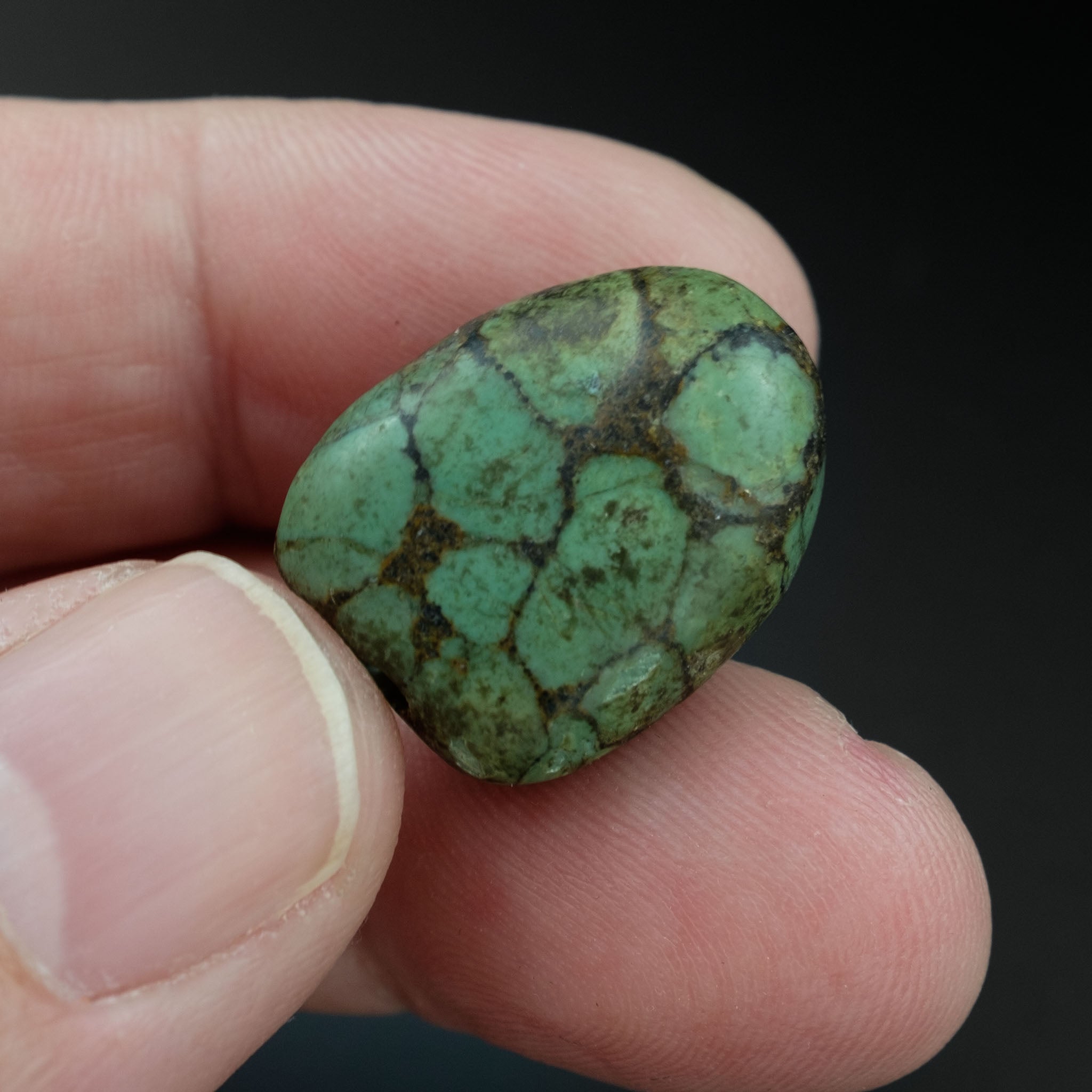 Antique Tibetan Natural Turquoise Bead (6.4 g)