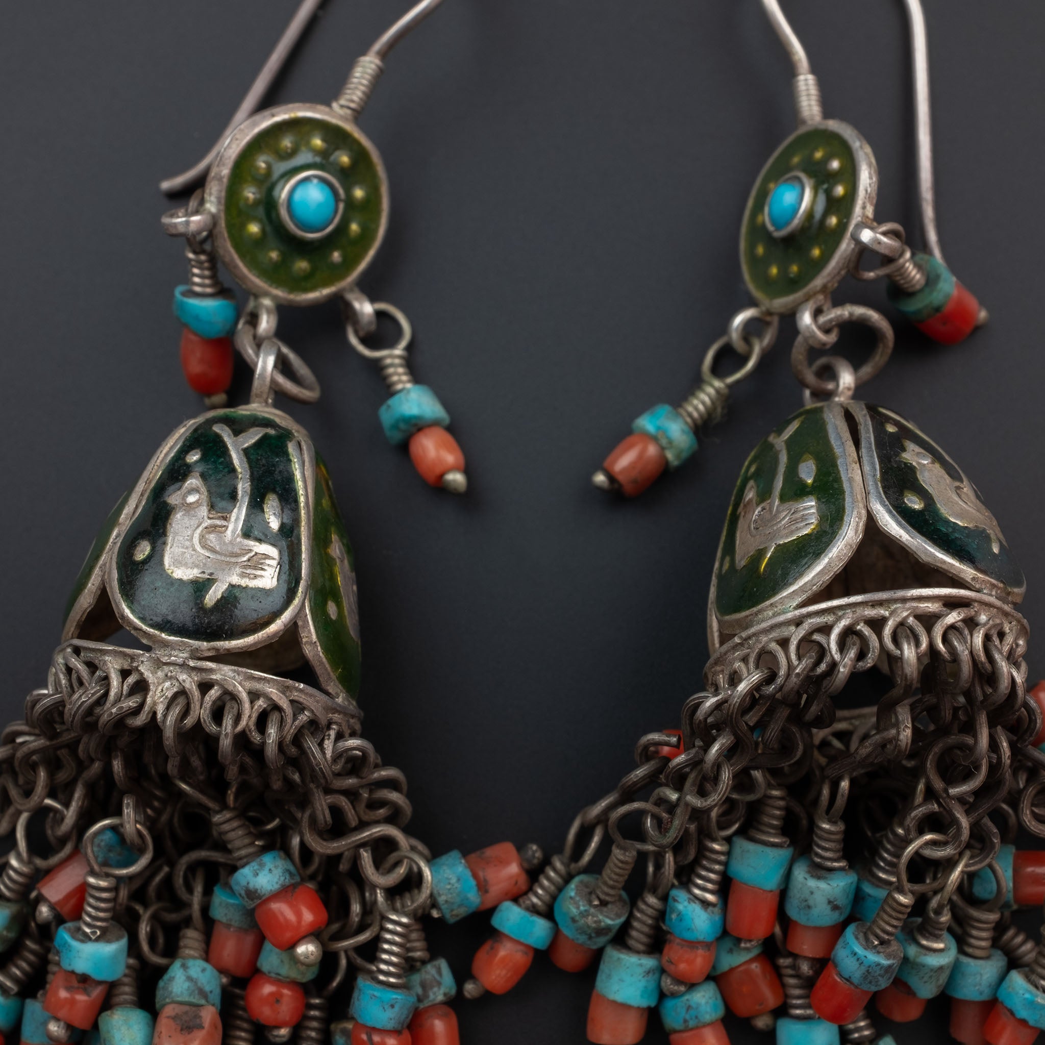 Vintage Silver Uzbek Earrings