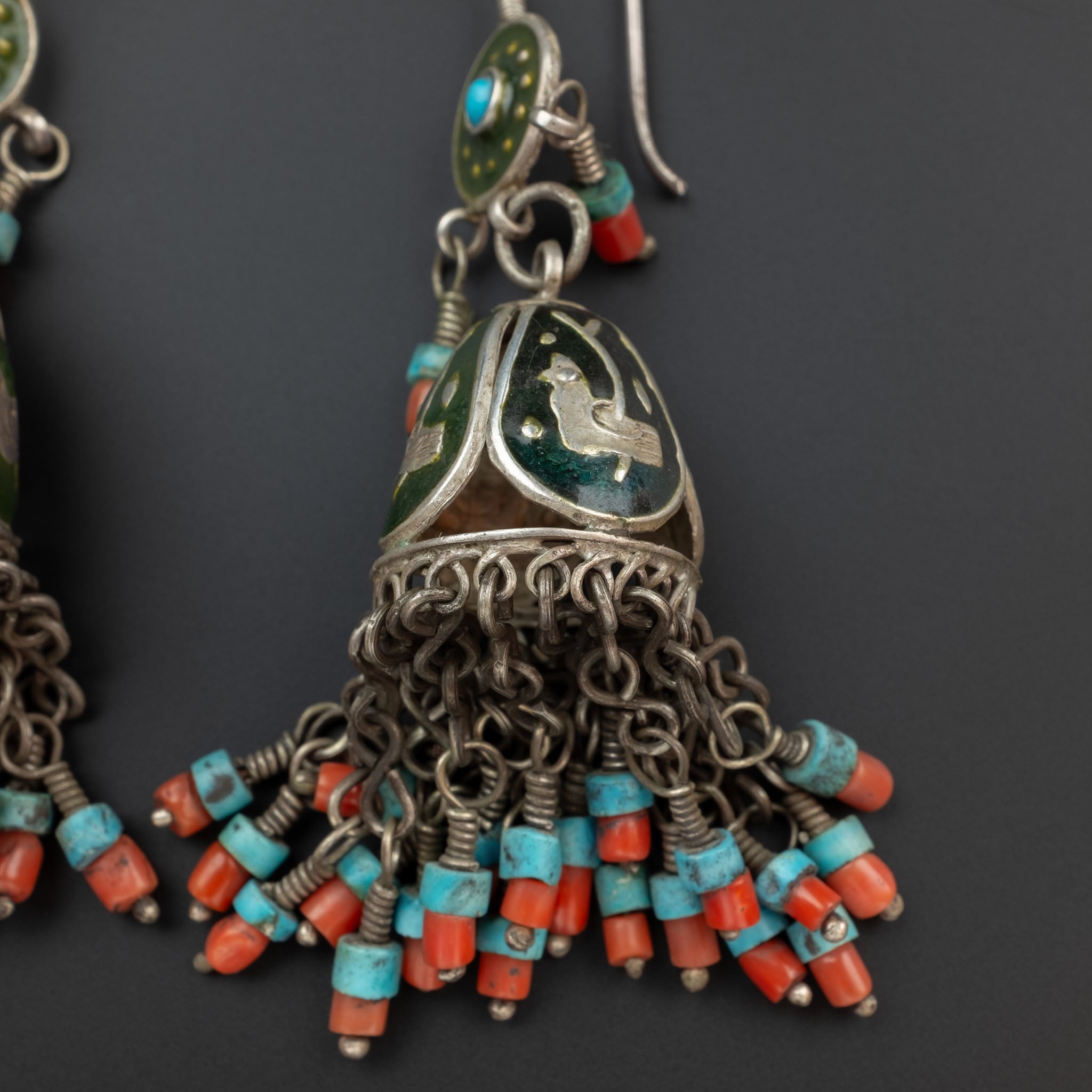 Vintage Silver Uzbek Earrings