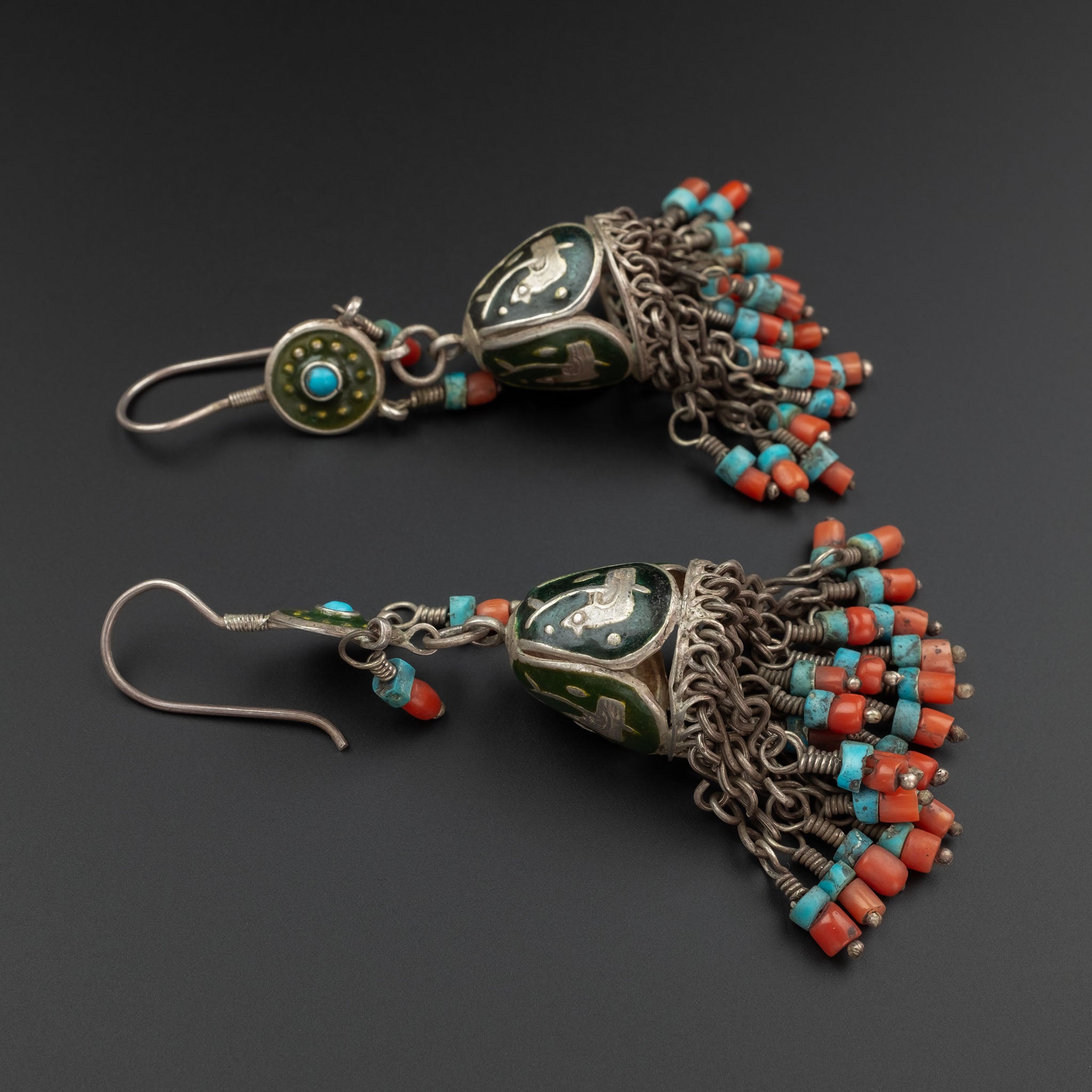 Vintage Silver Uzbek Earrings