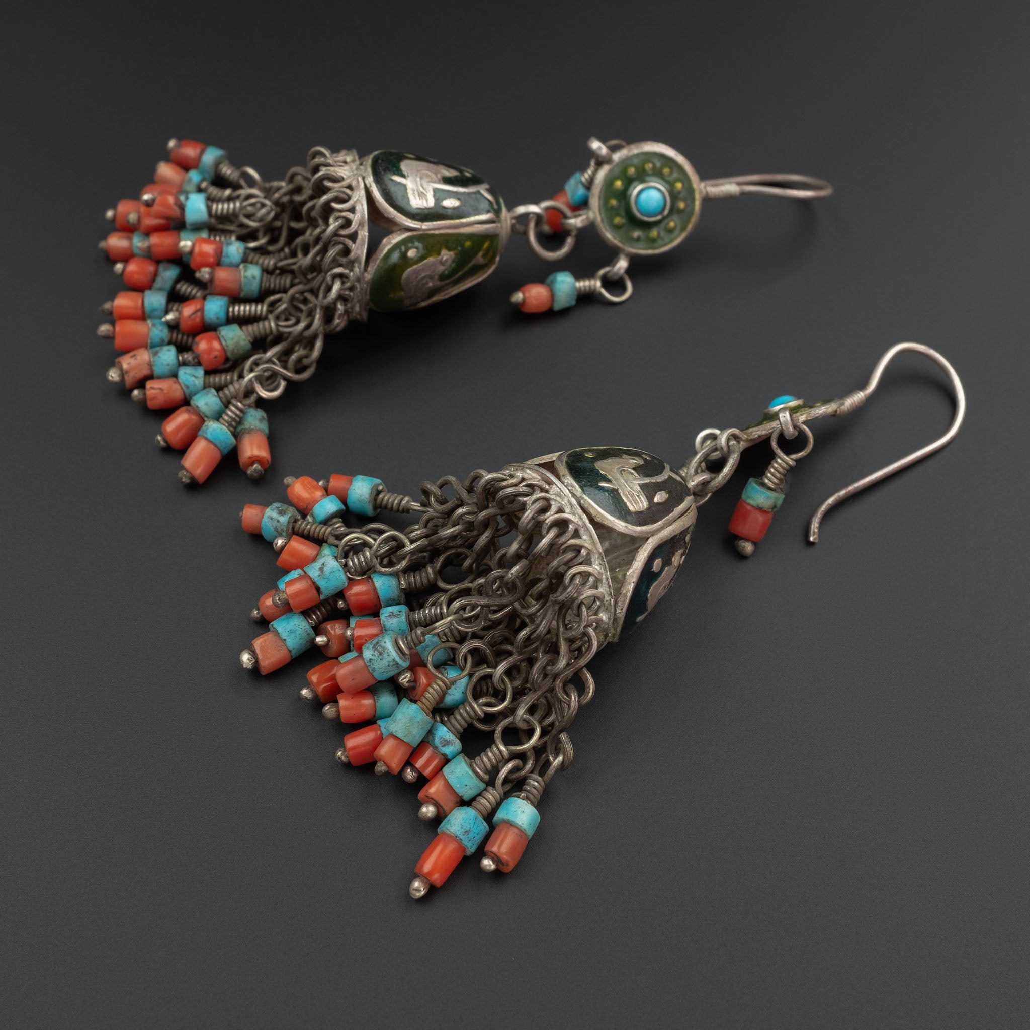 Vintage Silver Uzbek Earrings