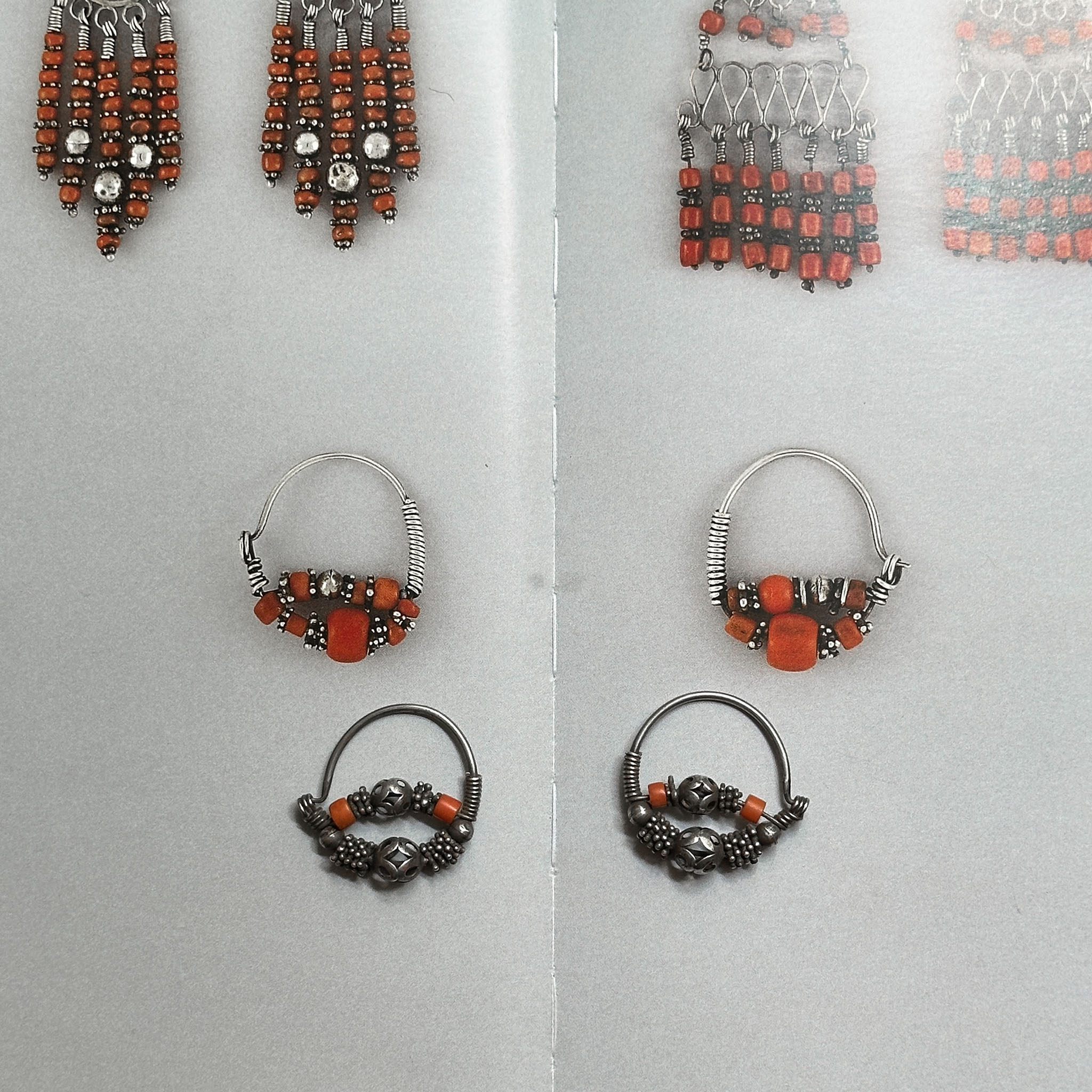 Vintage Uzbek Ethnic Earrings, Central Asia