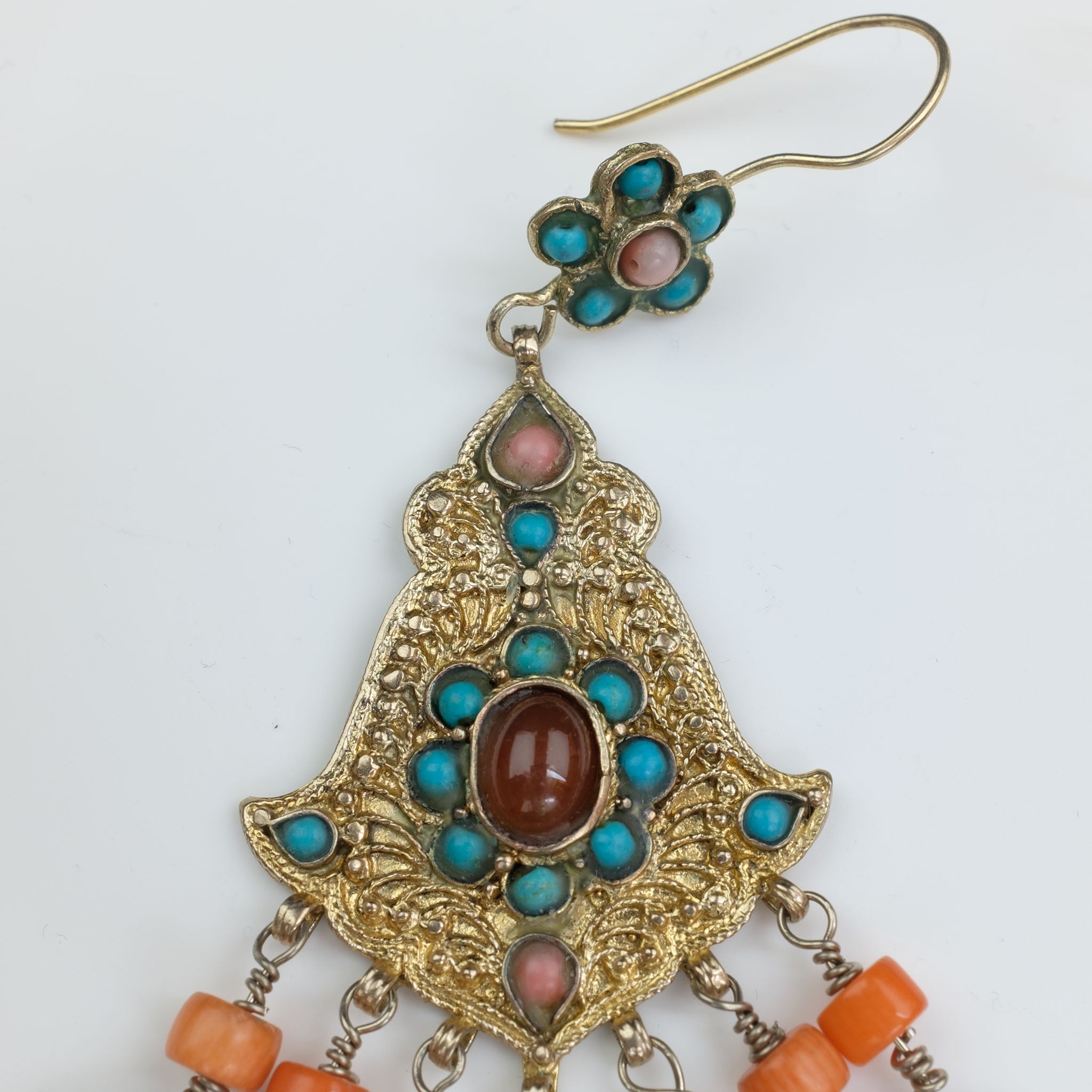 Gilded Silver Earrings, Uzbekistan